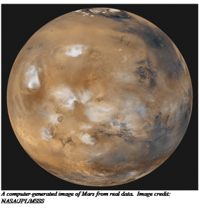 Mars - computer generated image from real data